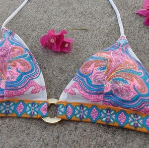 Victoria Secrets White floral  Bathing suit Top